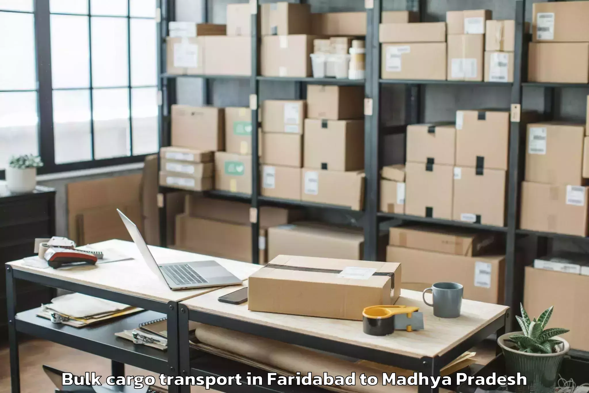 Book Faridabad to Mungaoli Bulk Cargo Transport Online